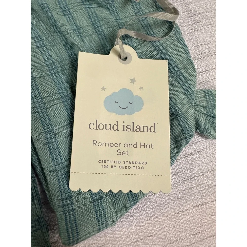 Cloud Island Baby Boy 0-3M Romper Hat Set & 4-Pack Long Sleeve Bodysuits Bear